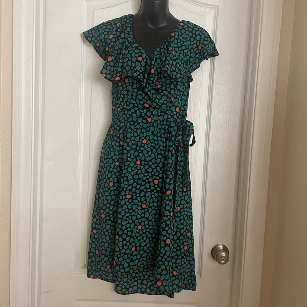 Anthropologie HD in Paris Faux Wrap Dress Size 4